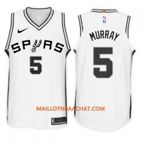Maillot NBA San Antonio Spurs Dejounte Murray 5 Nike 2017-18 Blanc Swingman - Homme